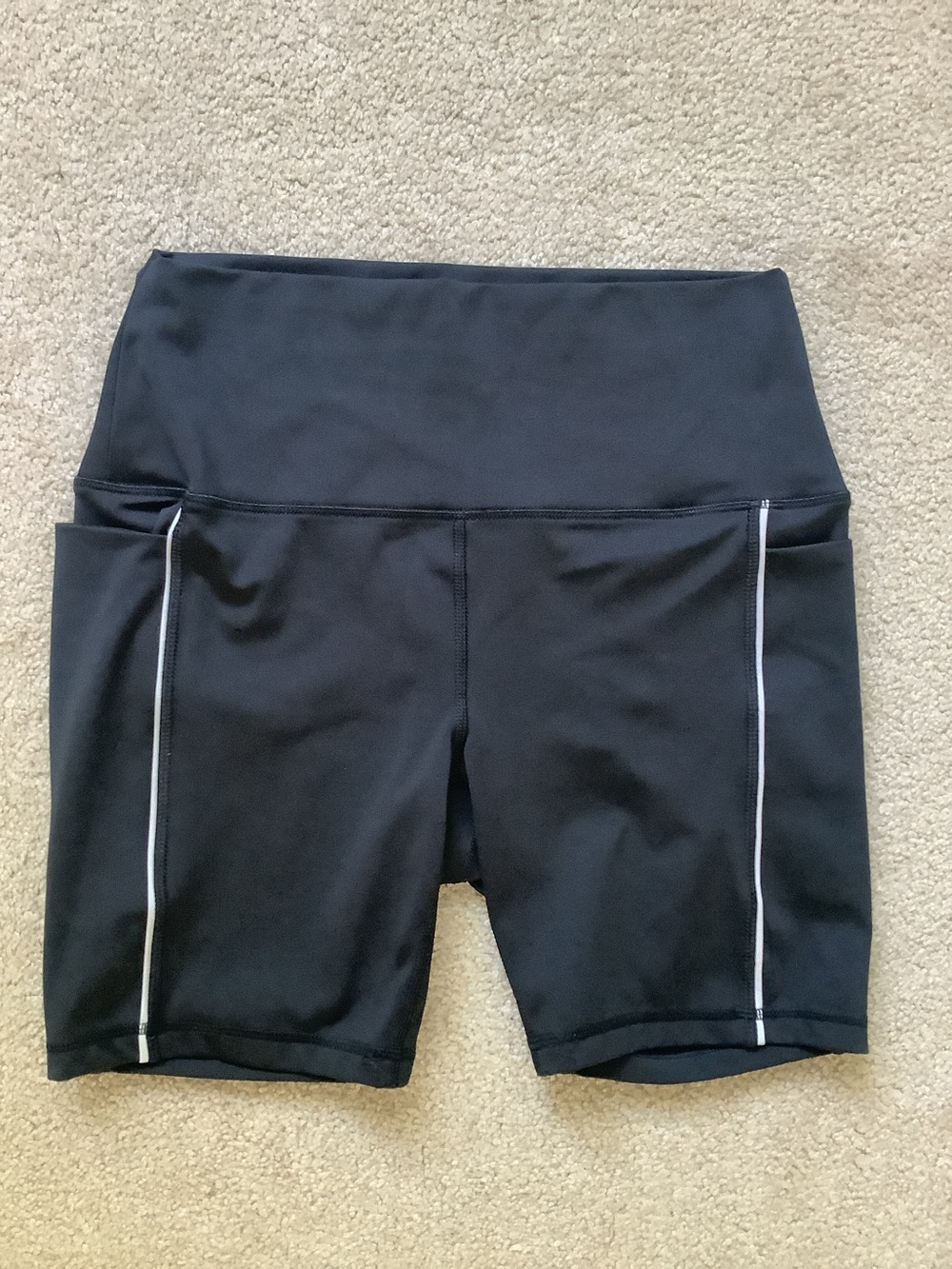 Spyder High-Waist Teal Workout Bike Shorts